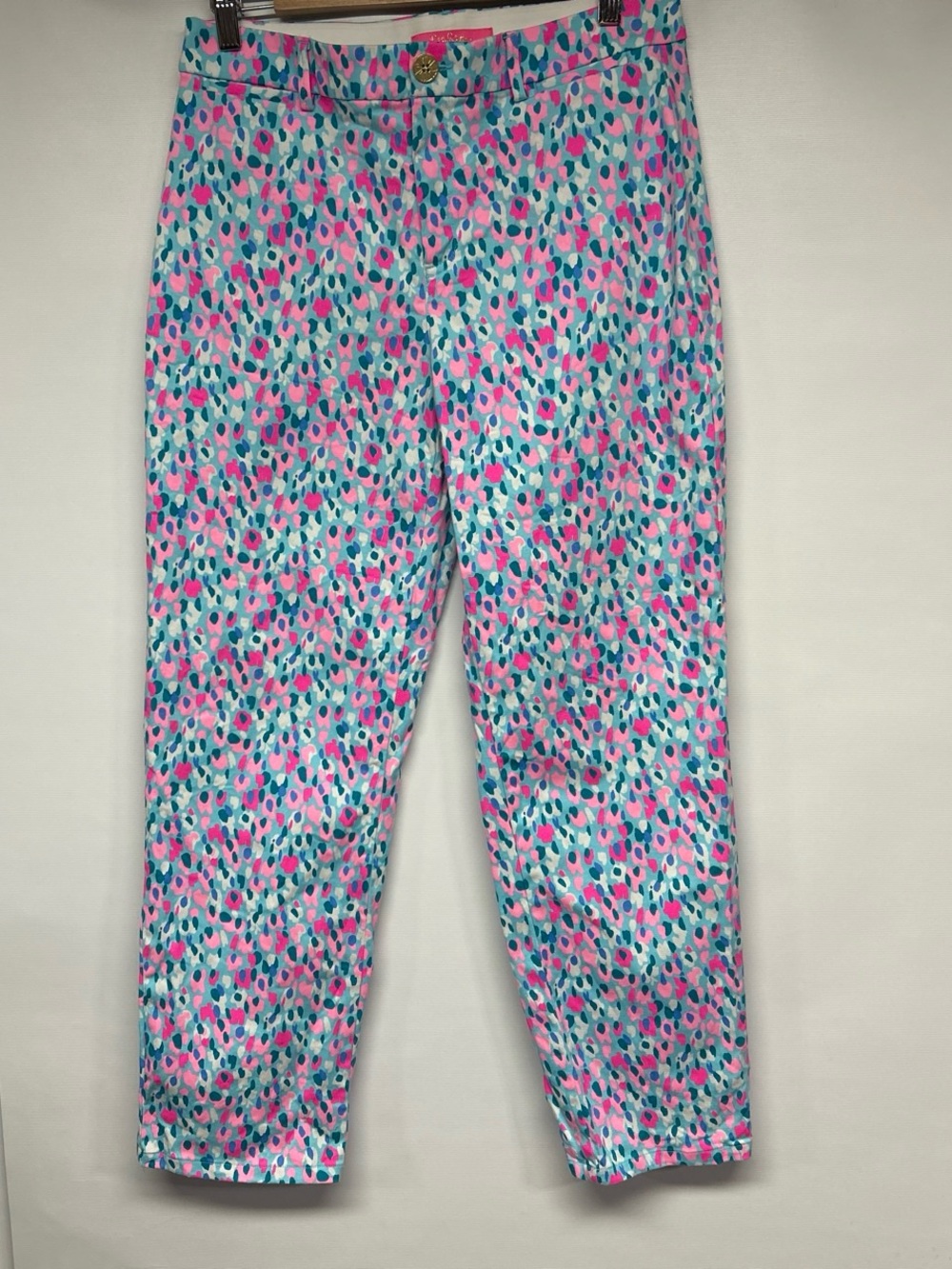 Lilly Pulitzer Pink, Teal & Aqua Printed Straight Leg Pants
